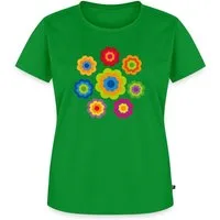 Spreadshirt T-Shirt 70er Jahre Hippie Flower Power Kostüm Blumen Fasching Frauen Premium T (1-tlg)