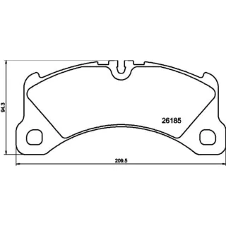 Hella Bremsbel?ge vorne Porsche Macan Panamera 8DB355040-201