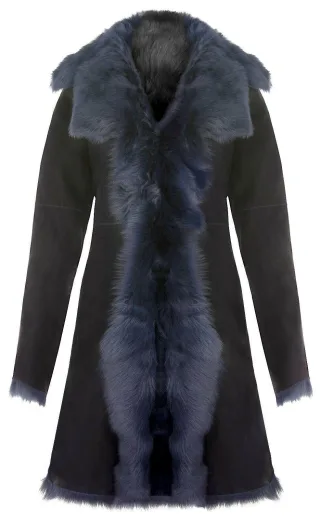 Damen-Trenchcoat aus Toscana-Schaffell-Wildleder-Tbilisi