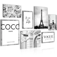 Novart Wandbild Wandbilder Fashion AUFHÄNGFERTIG Mädchen Teenager Paris 100x70 cm, Paris, 100 x 70 cm