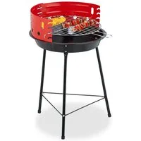 relaxdays Holzkohlegrill Ø 37 cm Dreibei