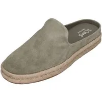 TOMS SANTIAGO MULE Espadrille Vetiver Grey Suede