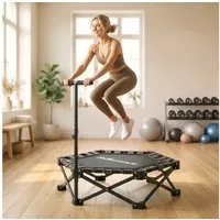 SPORTNOW Fitnesstrampolin Mini Trampoline mit Schnellfaltmechanismus leise Trampolin, Ø 104 cm, (Mini Trampoline, 1 tlg., leise Trampolin), 120kg Belastbar, für Indoor Outdoor Jumping