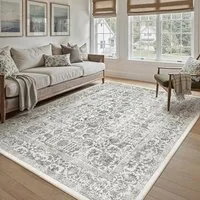 PURECOZY Teppich kurzflor, Wohnzimmerteppich, rutschfester Teppich, Vintage-Stil, rechteckig, Höhe: 6.1 mm, geeignet für verschiedene Innenräume, 180x60cm