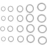 FELIXLEO Karabiner Runde KarabinerHaken aus Edelstahl in Silber für DIY Basteln, (40 St)