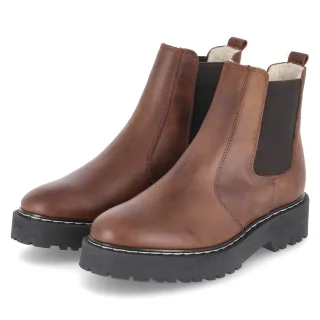 Fräulein Frida Chelsea Boots  Braun - Gr. 36 -  Textil