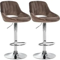 CLP Barhocker Milet Samt (Set, 2er), Samtbezüge, höhenverstellbar, drehbar