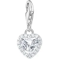 THOMAS SABO Charm Herz Charm weiß, mit Zirkonia (synth)