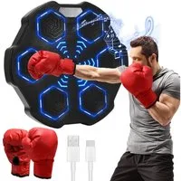 Clanmacy Boxstation Musik Boxmaschine Wandmontiertes Boxing LED-Musik-Boxgerät Bluetooth, mit Bluetooth und LED Touchscreen