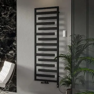 Zehnder Tetris Badheizkörper, Mischbetrieb 625 W, B:600, H:1460mm, schwarz matt ZTE11560DG00000