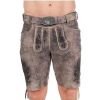 Spieth & Wensky Trachtenlederhose Lederhose Herren kurz - FREISTADT - horn/blau