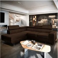 Masseno Ecksofa NOLA mit Schlaffunktion L-Form, Sofa mit Bettkasten