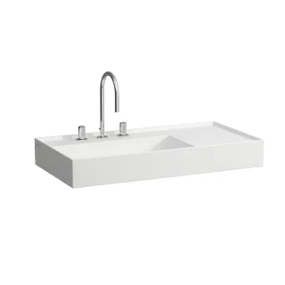LAUFEN Waschtisch Kartell · LAUFEN 900x460, 3 Hahnlöcher, weiß matt, 81033.8, 8103387571581 H8103387571581
