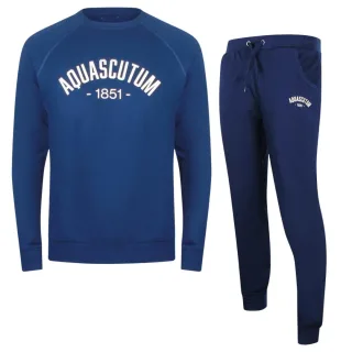 Aquascutum - Trainingsanzug-set „old School" Mit Rundhalsausschnitt, Marineblau