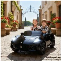 AIYAPLAY Elektro-Kinderauto 12V Kinderauto mit Fernbedienung, Belastbarkeit 60 kg, (1-tlg), für 37-96 Monate, Schwarz