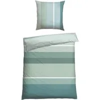 Schiesser Bettwäsche Endy Stripes aus weicher Baumwolle mit großen und kleinen Streifen, Renforcé, 2 teilig, Made in Green