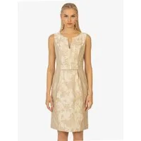 Kraimod Cocktailkleid elegantes Jacquard-Design mit V-Ausschnitt