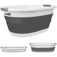Ruhhy Wäschebox Wäscheschüssel Wäschekorb (Spar-Set, 1 St., platzsparend faltbar), 25l Silikon zusammenklappbarer