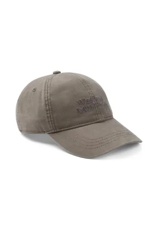 camel active - Cap aus Baumwolle mit Schriftzug gunmetal - Gr. - OS