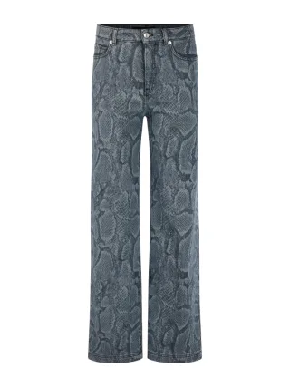 Marc Cain Sports - Jeans WIGAN mit Animal Print blue denim - Gr. - 40