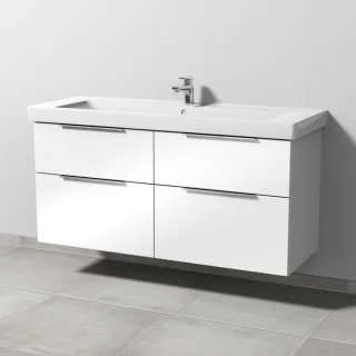 Sanipa 3way Waschtischunterbau zu Villeroy & Boch Subway 2.0 Waschtisch mit 4 Auszügen, Weiß-Glanz UF61678