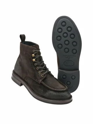 Ducanero Herren Apron Toe-Boot Braun Obermaterial: 100 % Veloursleder