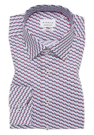 ETERNA - Hemd Twill verkürzter Arm (59 cm) rot - Gr. - 41/Langarm - 65cm