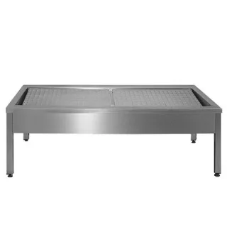 KWC Aquarotter Stiefelreinigungsanlage, SIRIUS, Edelstahl, 1400x500x600 mm, 2000103202 2000103202