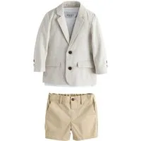Next Shirt, Hose & Jäckchen Sakko, T-Shirt & Shorts im Set (3-tlg)