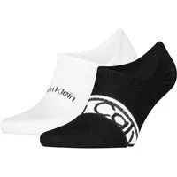 Calvin Klein Füßlinge CK MEN FOOTIE HC LOGO STRIPE (2 Paar) Antirutsch Noppen im Fersenbereich, Cotton-Mix, elastisch