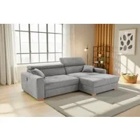 Jockenhöfer Gruppe Ecksofa Slider L-Form, B: 277 cm Couch, 60cm elektrische Sitztiefenverstellung, 140kg Belastbarkeit, USB-Anschluss, Kopfteilverstellung & Zierkissen