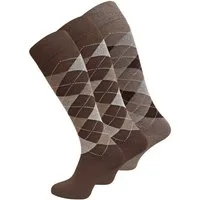 Cotton Prime® Kniestrümpfe 3 Paar, mit Karos (3-Paar) in angenehmer Baumwollqualität