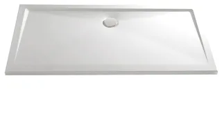 HSK Marmor-Polymer Rechteck Duschwanne 80 x 100 x 3,5 cm, weiss, ohne Schürze 585010
