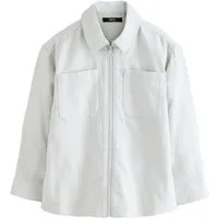 Next Hemdjacke Hemdjacke in gebürsteter Optik mit Reißverschluss (1-St)