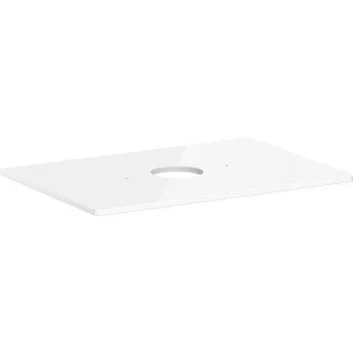 hansgrohe Xelu Q Konsole 54113050 780 x 550 mm, Ausschnitt mittig, Aufsatzwaschtisch ohne Hahnloch, weiß hochglanz
