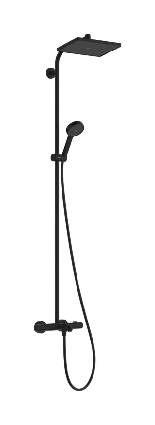 Hansgrohe Activera Q Showerpipe 290/180 1jet EcoSmart mit Wannenthermostat Mattschwarz,28753670 28753670