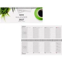 Stylex Schreibwaren Monatskalender Schreibtischquerkalender 2027 / 56 Blatt / 1 Woche = 2 Seiten