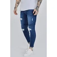 Siksilk Skinny-fit-Jeans SikSilk Herren Blaue Distressed Skinny Jeans