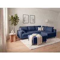 COLLECTION AB Ecksofa Toni L-Form 274 cm, Set: Sofa & Hocker, 2 Zierkissen, Bonell-Federkern