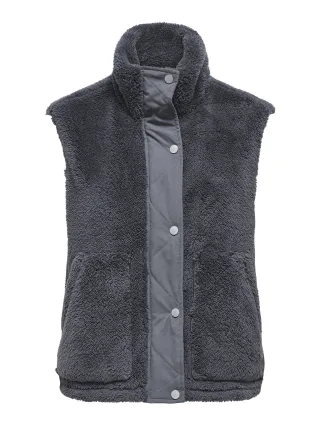 ONLY - ONLBARI LIFE TEDDY WAISTCOAT OTW Blackened Pearl - Gr. - M