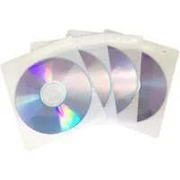 ENERGMiX CD-Hülle 100 Doppel CD / DVD Hüllen Plastik 2 Fach Folienhüllen schwarz oder, abheftbar Folienhüllen Aufbewahrung Sleeve Weiß 2 Fach
