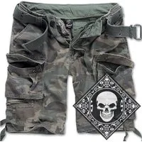 Brandit Cargoshorts Cargo Shorts kurze Hose robust schwere Qualität mit UD Bandana