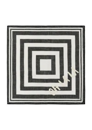 Feines Bandana aus Modalmischung mit Karomuster und OH LA LA-Schriftzug schwarz - Gr. - one size