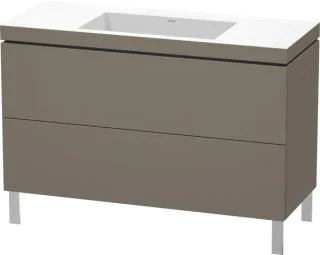 Duravit L-Cube c-bonded Set bodenstehend Flanell Grau Seidenmatt 1200x480x698 mm - LC6939N9090 LC6939N9090