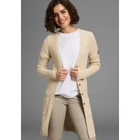 KangaROOS Longstrickjacke mit Knöpfen, po-bedeckende Länge, figurbetonte Passform