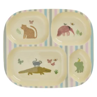 Rice Kinderteller mit 4er Einteilung Sweet Jungle