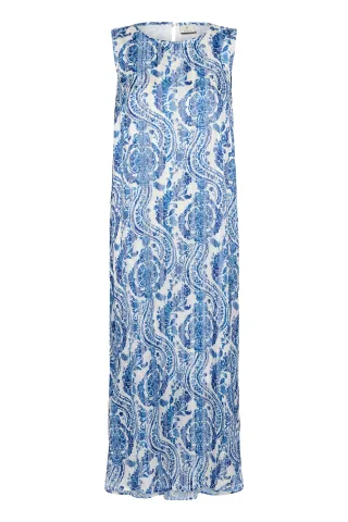 Kleid Casual fit Blue/White Print - Gold Lyrex blue white