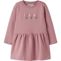 Name It Minikleid NMFNIBO LS SWEAT DRESS BRU Baumwollmischung, regular fit