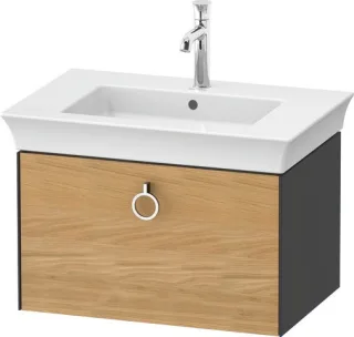 Duravit White Tulip Waschtischunterbau wandhängend Natur Eiche & Graphit Hochglanz & Matt 684x458x41 WT42510H5H1