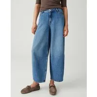 OPUS Relax-fit-Jeans LOLAH PARIS Barrel Jeans aus BCI Cotton Mid Rise Abnäher am Knie